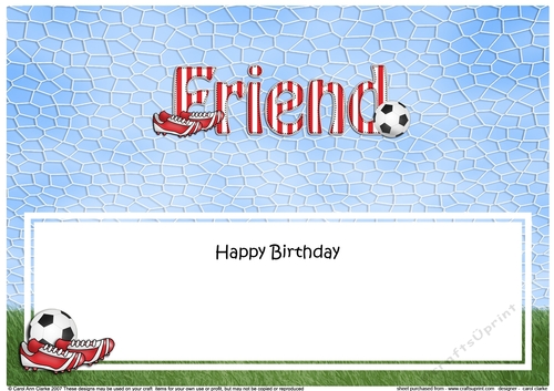 Large DL Happy Birthday FRIEND insert