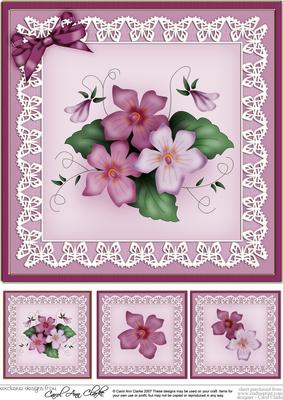 Pretty Viola 8 x 8 Quick Card Topper