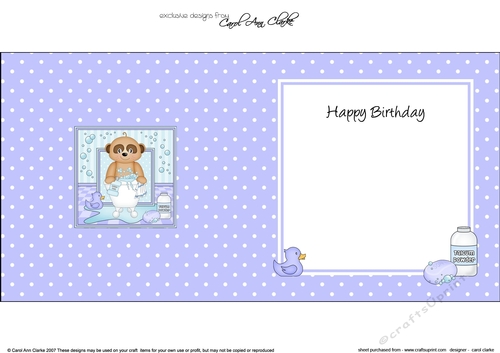 Cute Little Meerkat Bathtub Buddies square landscape insert