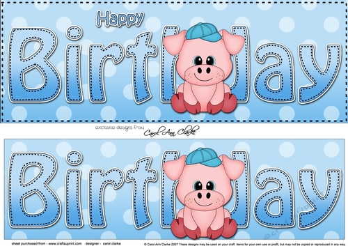 Large DL HAPPY BIRTHDAY 3D decoupage