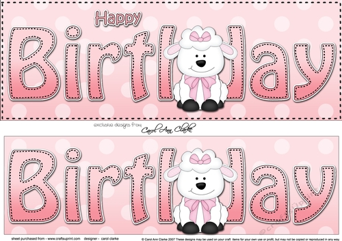 Large DL HAPPY BIRTHDAY 3D decoupage