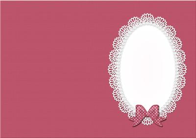 A5 Pearls and Lace Card Front or Insert