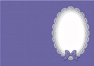 A5 Pearls and Lace Card Front or Insert