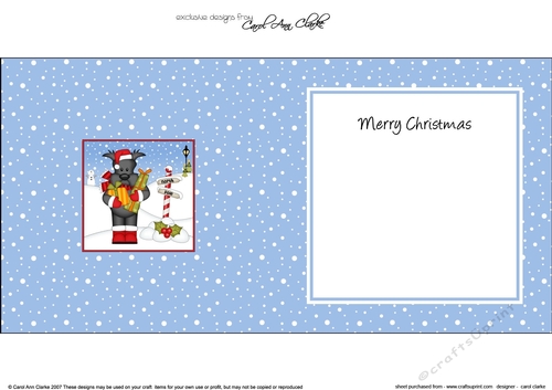 Christmas Scottie Dog is at the North Pole insert square landscape