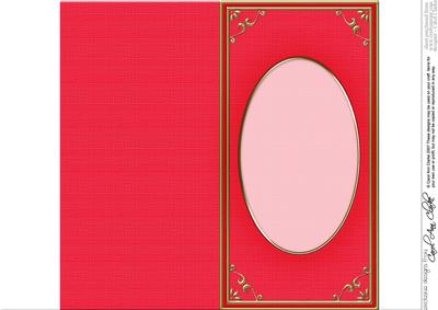Dl 'gold Metallic Frame' Card Front or Insert