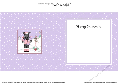 Christmas Scottie Dog is at the North Pole insert square landscape