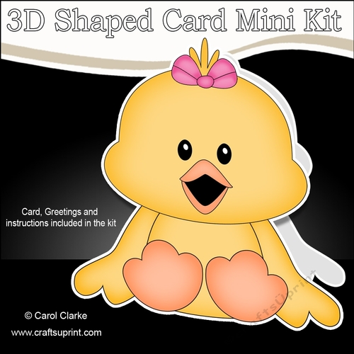 3D Shaped Card  Kit - Cute Little Chick Mallow