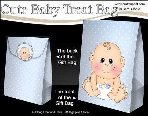 3D Gift Bag Mini Kit - Cute Little Baby Boy Milo