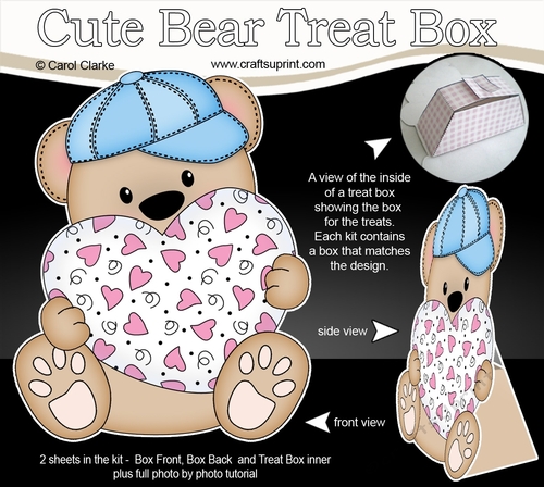3D Cute Bear Treat Box Gift Set Mini Kit - Cute Little Austin Bear