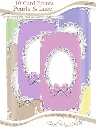Dl Pearls and Lace Card Fronts Kit