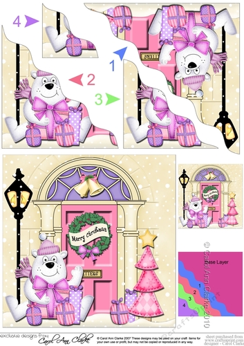 Ben Polar Bear is at the Door - Christmas Wavy Corner Side Stacker