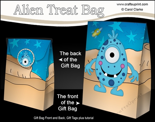 3D Gift Bag Mini Kit - Cute Alien Guza