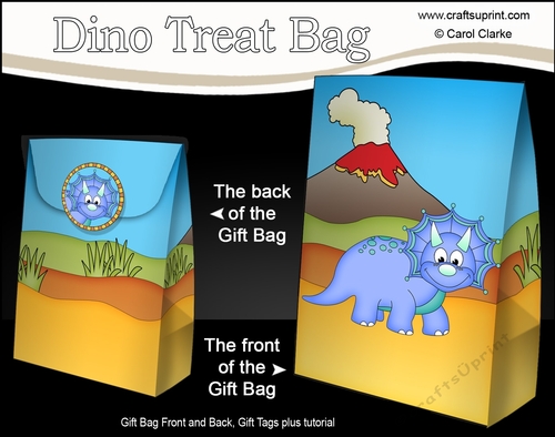 3D Gift Bag Mini Kit - Cute Little Dinosaur Deviant