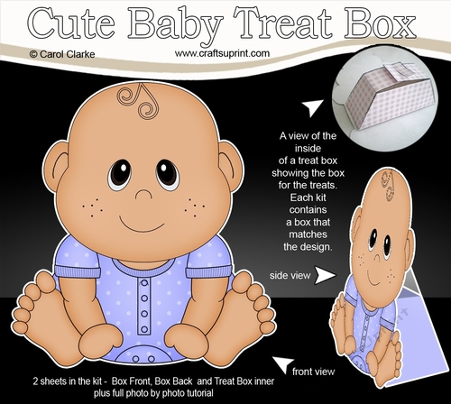 3D Cute Baby Treat Box Gift Set Mini Kit - Cute Little Ethnic Baby Boy Kareem