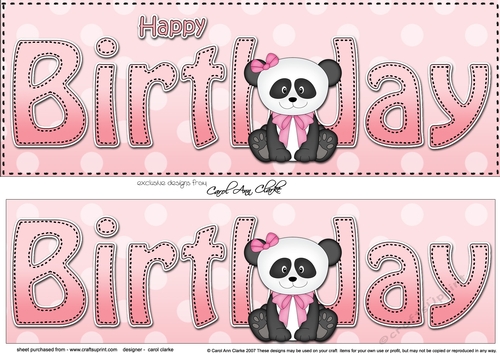 Large DL HAPPY BIRTHDAY 3D decoupage