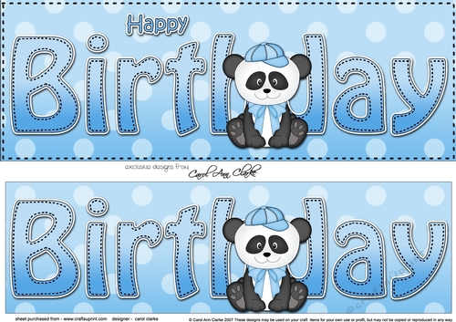Large DL HAPPY BIRTHDAY 3D decoupage