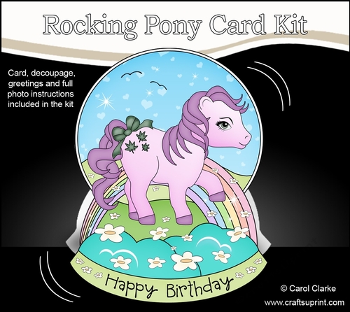 3D Shaped Rocking Card Mini Kit  -   Cute Little Pony Autumn