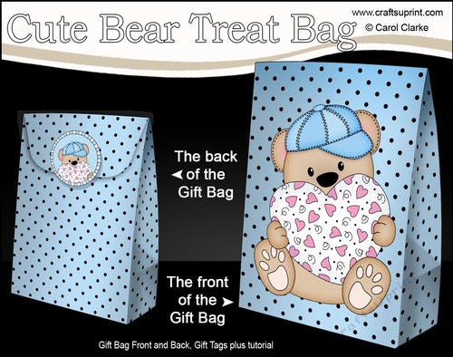 3D Gift Bag Mini Kit - Cute Little Austin Bear