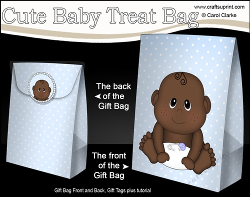 3D Gift Bag Mini Kit - Cute Little Ethnic Baby Boy Daryn