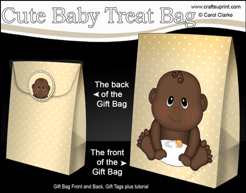 3D Gift Bag Mini Kit - Cute Little Ethnic Baby Ashanti