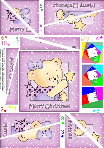 Cute Hunney Bear Rosie has a Christmas Star - Twisted Spiral Side Stacker