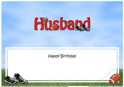 Large DL Happy Birthday HUSBAND insert