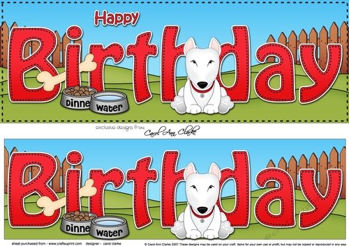 Large DL HAPPY BIRTHDAY 3D decoupage