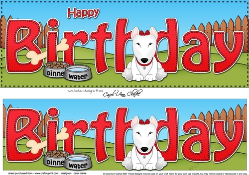 Large DL HAPPY BIRTHDAY 3D decoupage