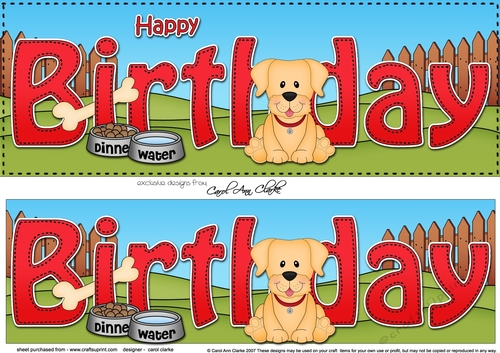 Large DL HAPPY BIRTHDAY 3D decoupage