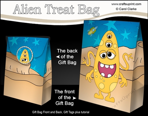 3D Gift Bag Mini Kit - Cute Alien Spav