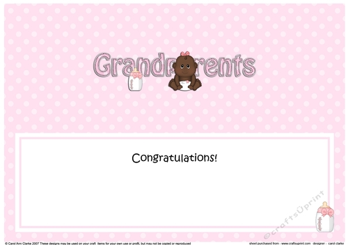 Large DL Ethnic Congratulations NEW GRANDPARENTS insert