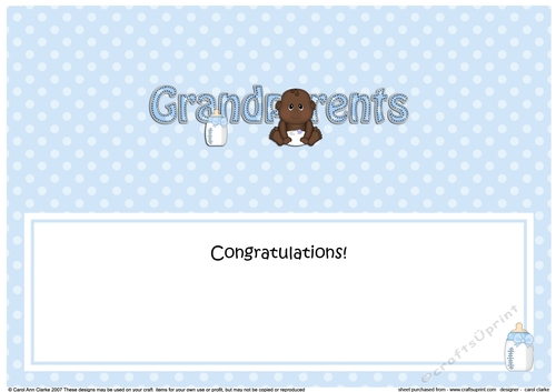 Large DL Ethnic Congratulations NEW GRANDPARENTS insert