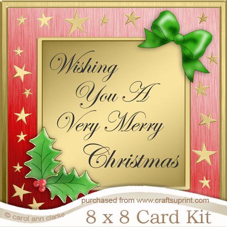 8 x 8 Elegant Christmas Greetings Kit with 3D Decoupage