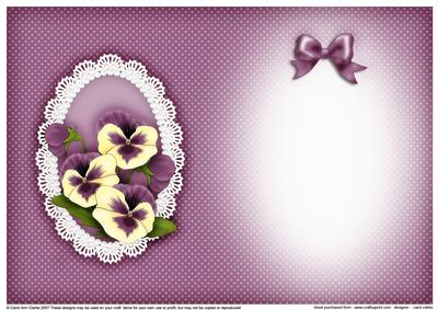 Pansy, Lace and Pearls Matching Insert A5 Portrait