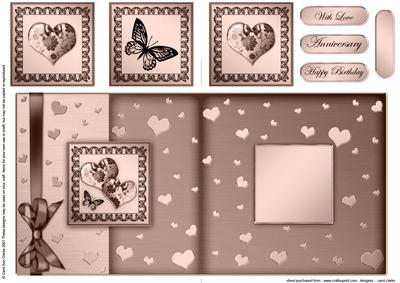 Elegant Romance Fold Back Card