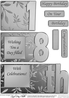 18th Elegant Metallic Book Sheet