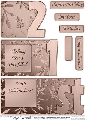 21st Elegant Metallic Book Sheet