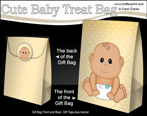3D Gift Bag Mini Kit - Cute Little Ethnic Baby Deepu