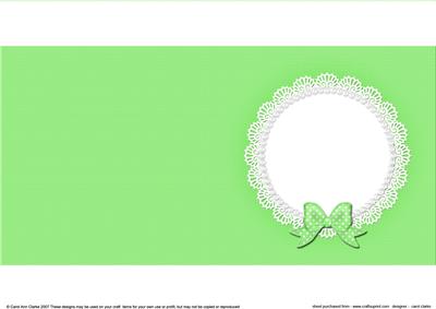 Square Pearls and Lace Card Front or Insert