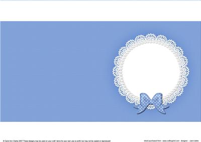 Square Pearls and Lace Card Front or Insert