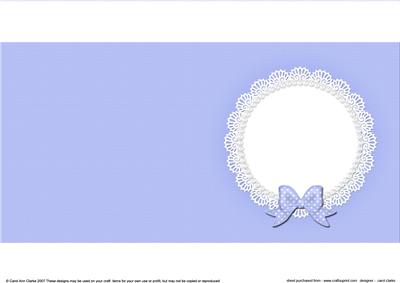 Square Pearls and Lace Card Front or Insert
