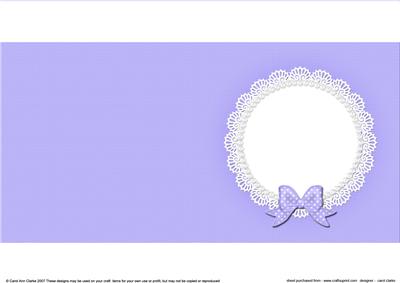 Square Pearls and Lace Card Front or Insert