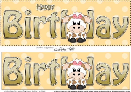 Large DL HAPPY BIRTHDAY 3D decoupage