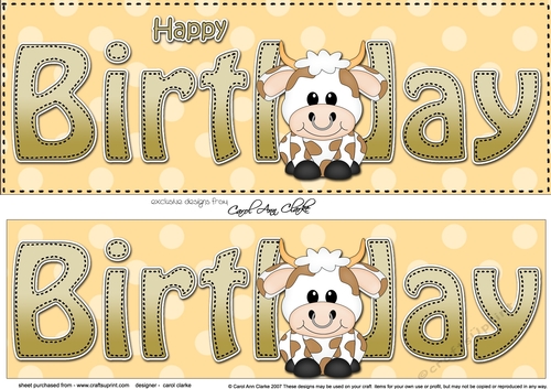 Large DL HAPPY BIRTHDAY 3D decoupage