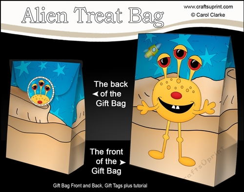 3D Gift Bag Mini Kit - Cute Alien Zael