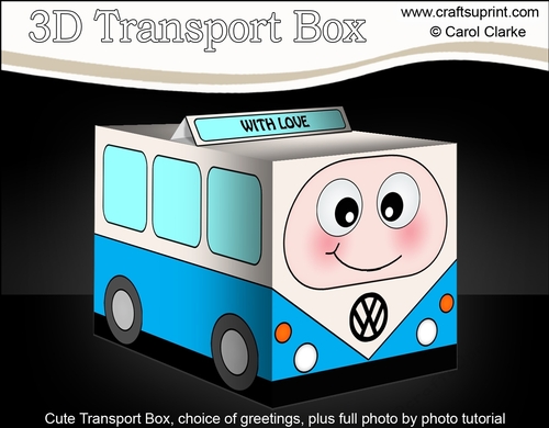 3D Cute Transport Treat Box Gift Set Mini Kit - VW Campervan