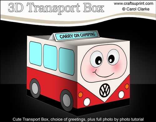 3D Cute Transport Treat Box Gift Set Mini Kit - VW Campervan