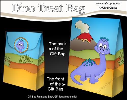 3D Gift Bag Mini Kit - Cute Little Dinosaur Angar