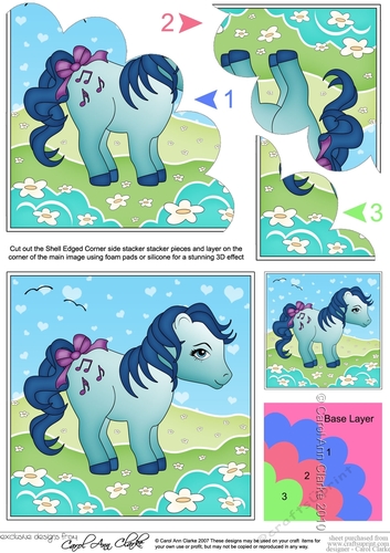 My Cute Little Pony Shell Edged Corner Side Stacker