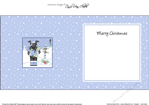Christmas Scottie Dog is at the North Pole insert square landscape